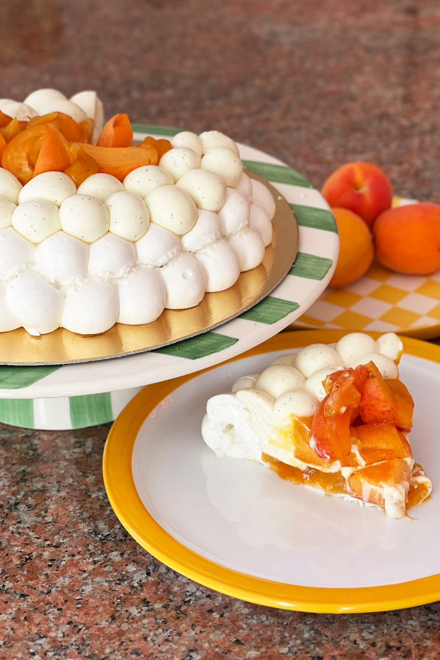 pavlova abricot, gâteau du moment, paris 17 ème