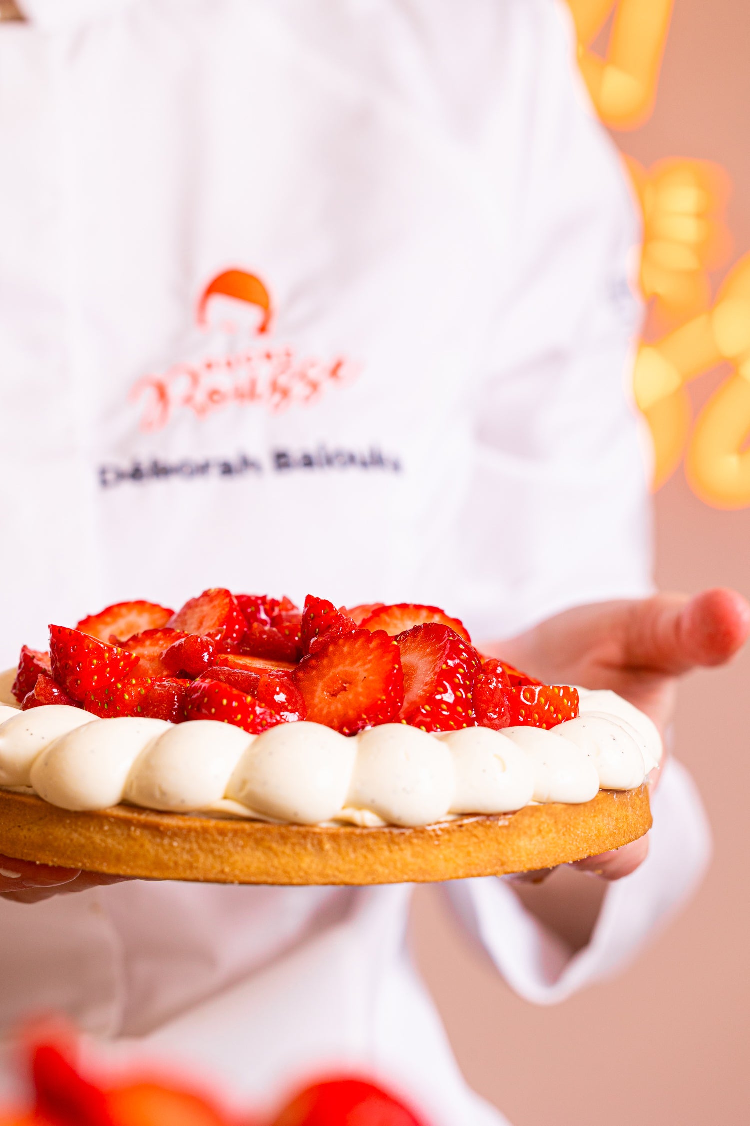 Tarte aux fraises, sucre rousse