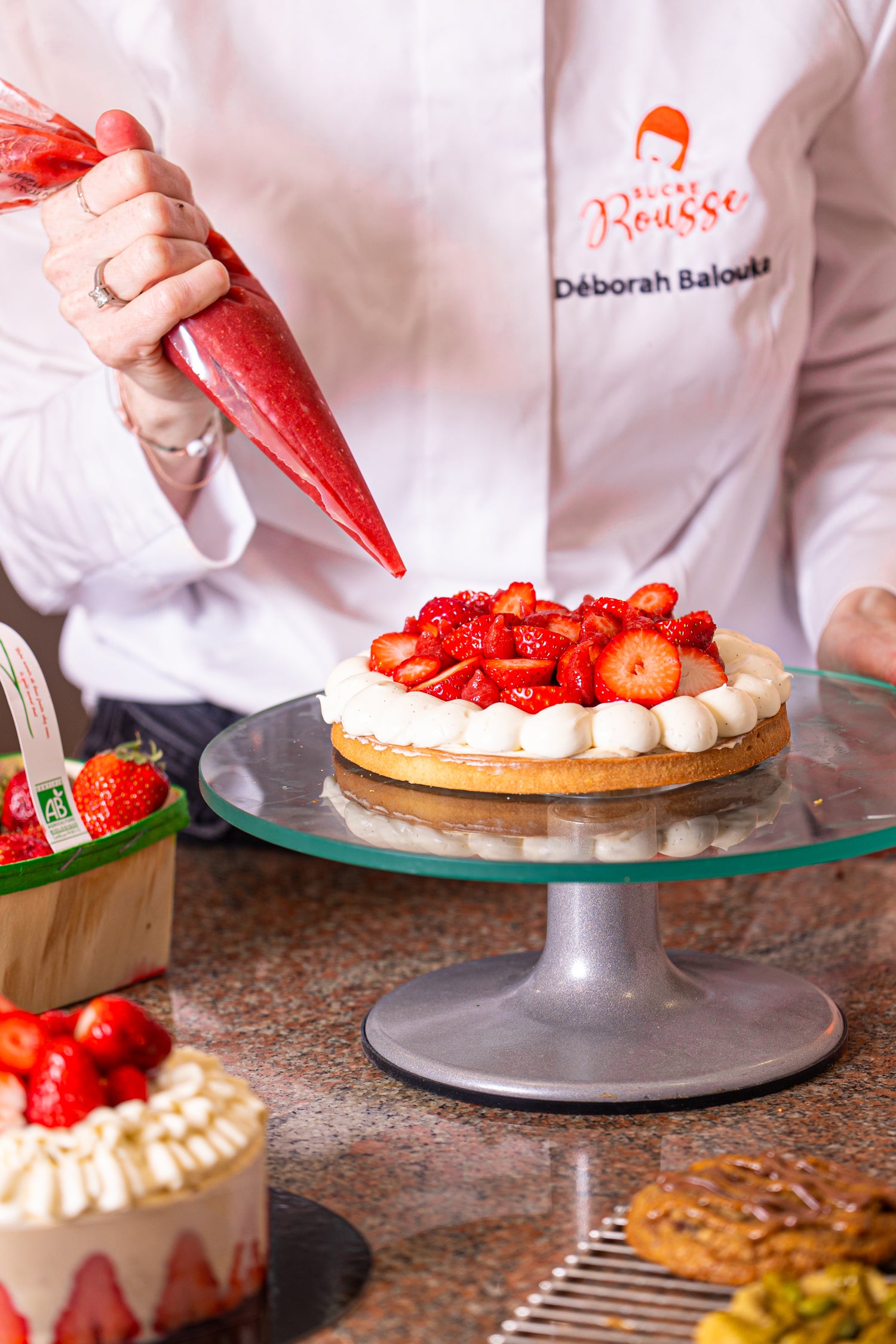 Tarte aux fraises, sucre rousse
